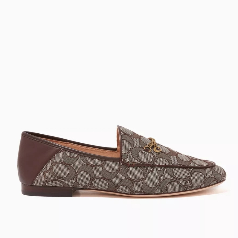 New Coach Hanna Jacquard Leather Loafer Size 8 - Picture 2 of 5